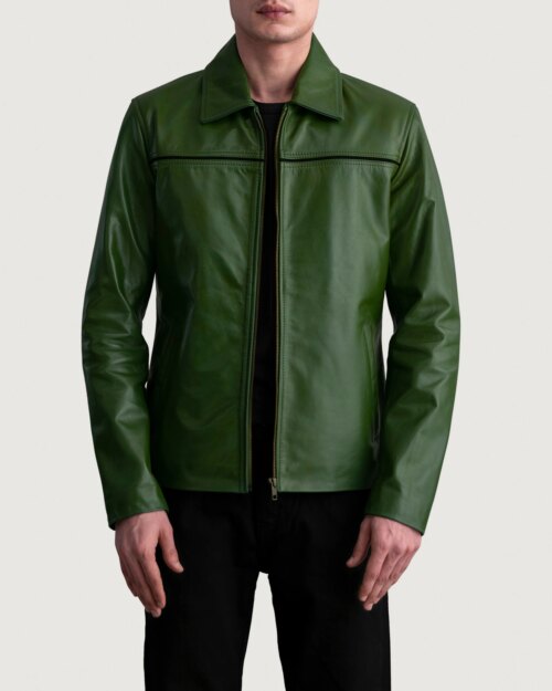 Mystical Green Leather Jacket
